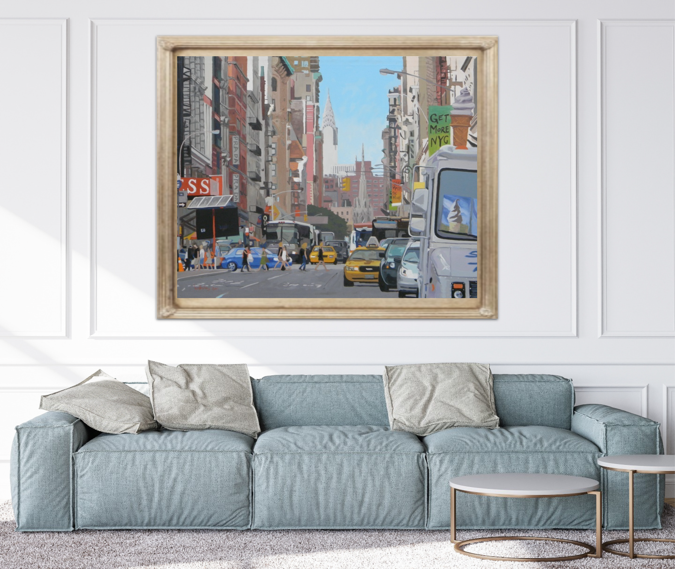 Oil painting of Contemporary NYC by Angie Brooksby Arcangioli