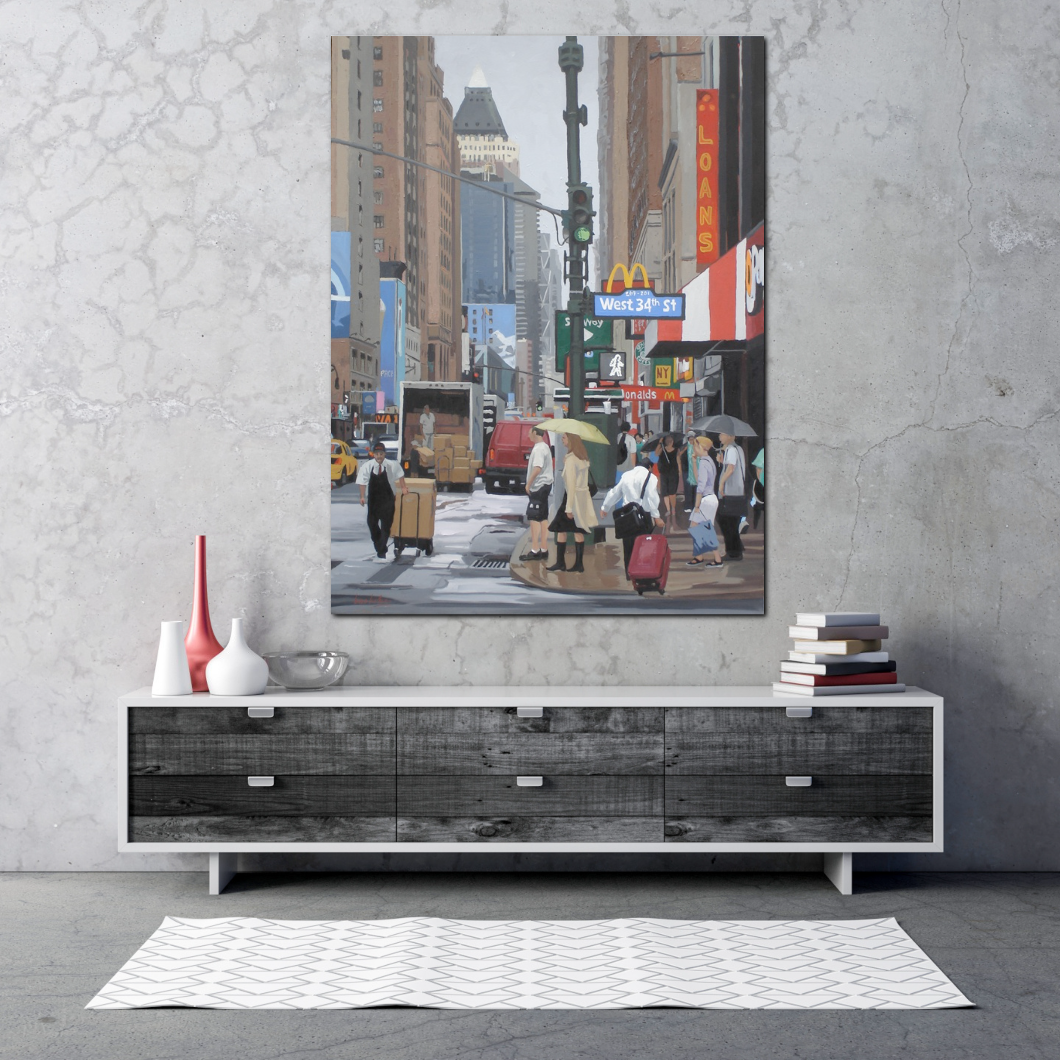Contemporary realist Oil painting of NYC by Angie Brooksby