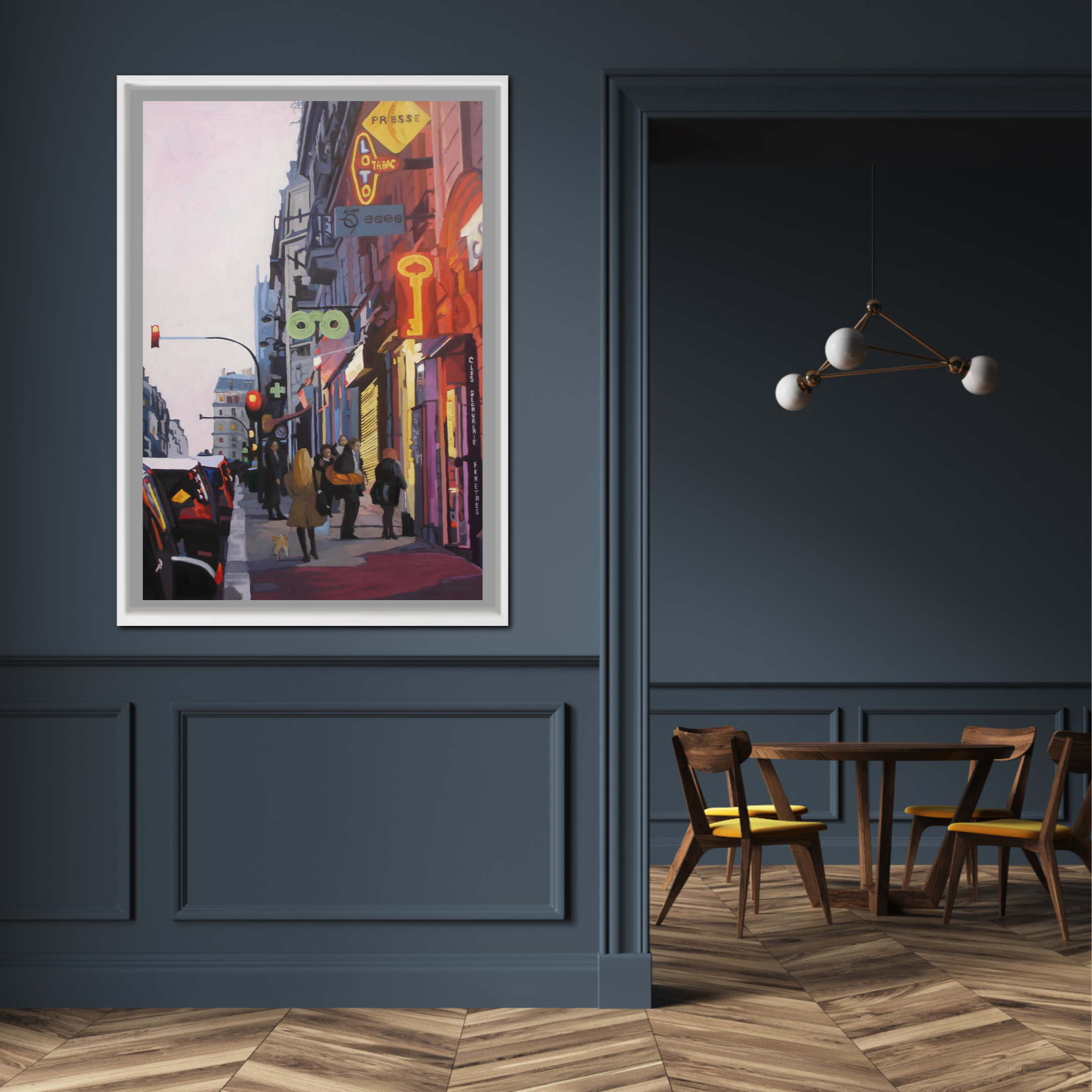 Oil painting of Contemporary Paris by Angie Brooksby Arcangioli
