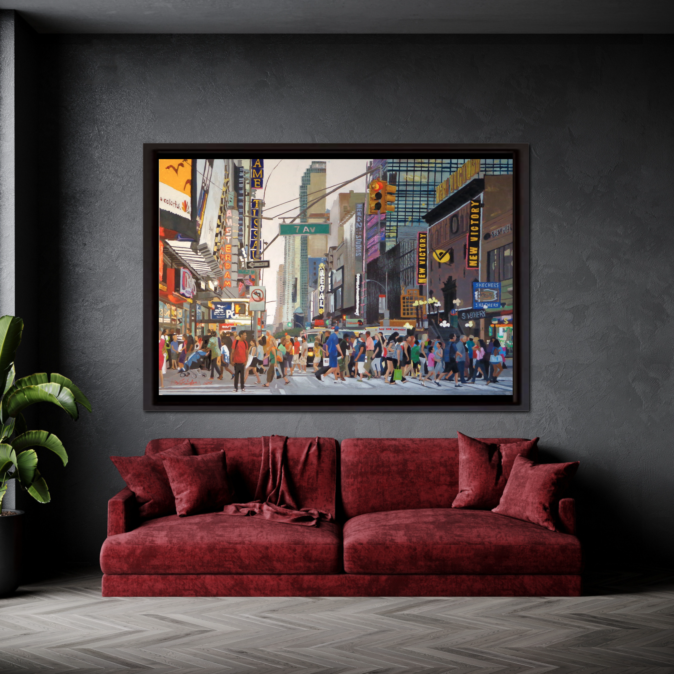 Oil painting of Contemporary NYC by Angie Brooksby Arcangioli