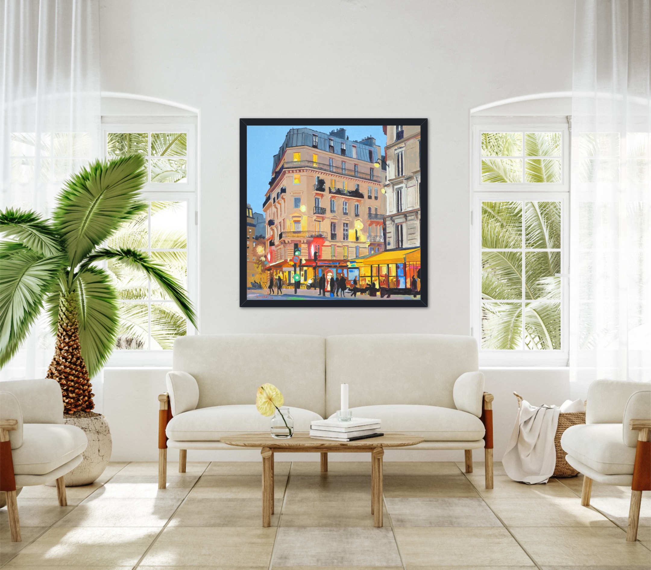 Contemporary realist Oil painting of Paris by Angie Brooksby